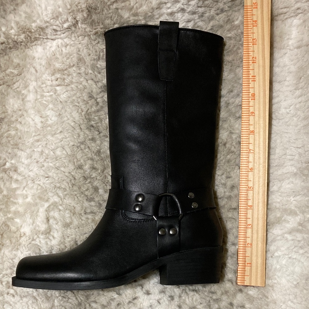 ◼️Steve Madden◼️Women’s Ruskin Engineer Black Heeled Boots  NWT - Picture 10 of 12